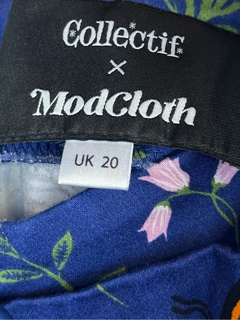 ModCloth x Collectif Pin-Up Butterfly Floral 1950s Swing Dress Size 20uk pockets - Picture 2 of 6